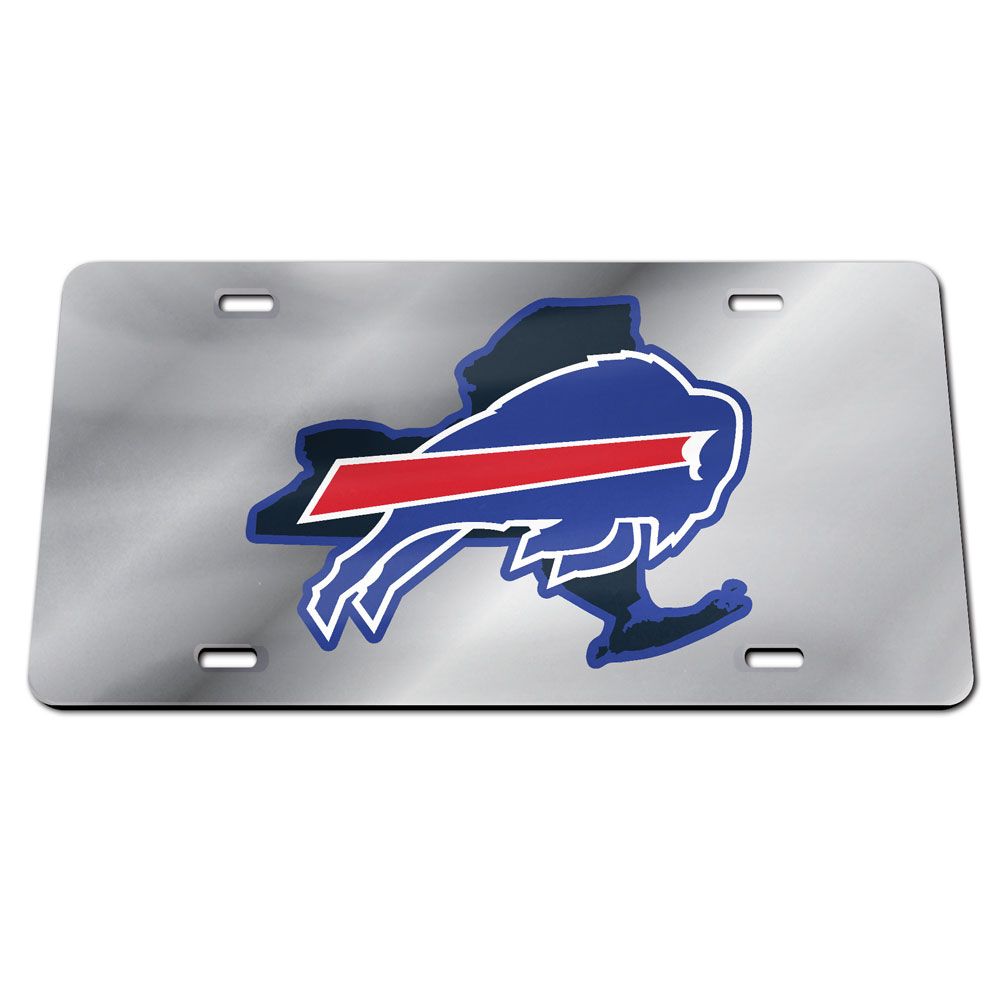 Buffalo Bills State Chrome Acrylic License Plate