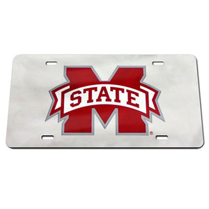 Mississippi State Bulldogs Chrome Acrylic License Plate