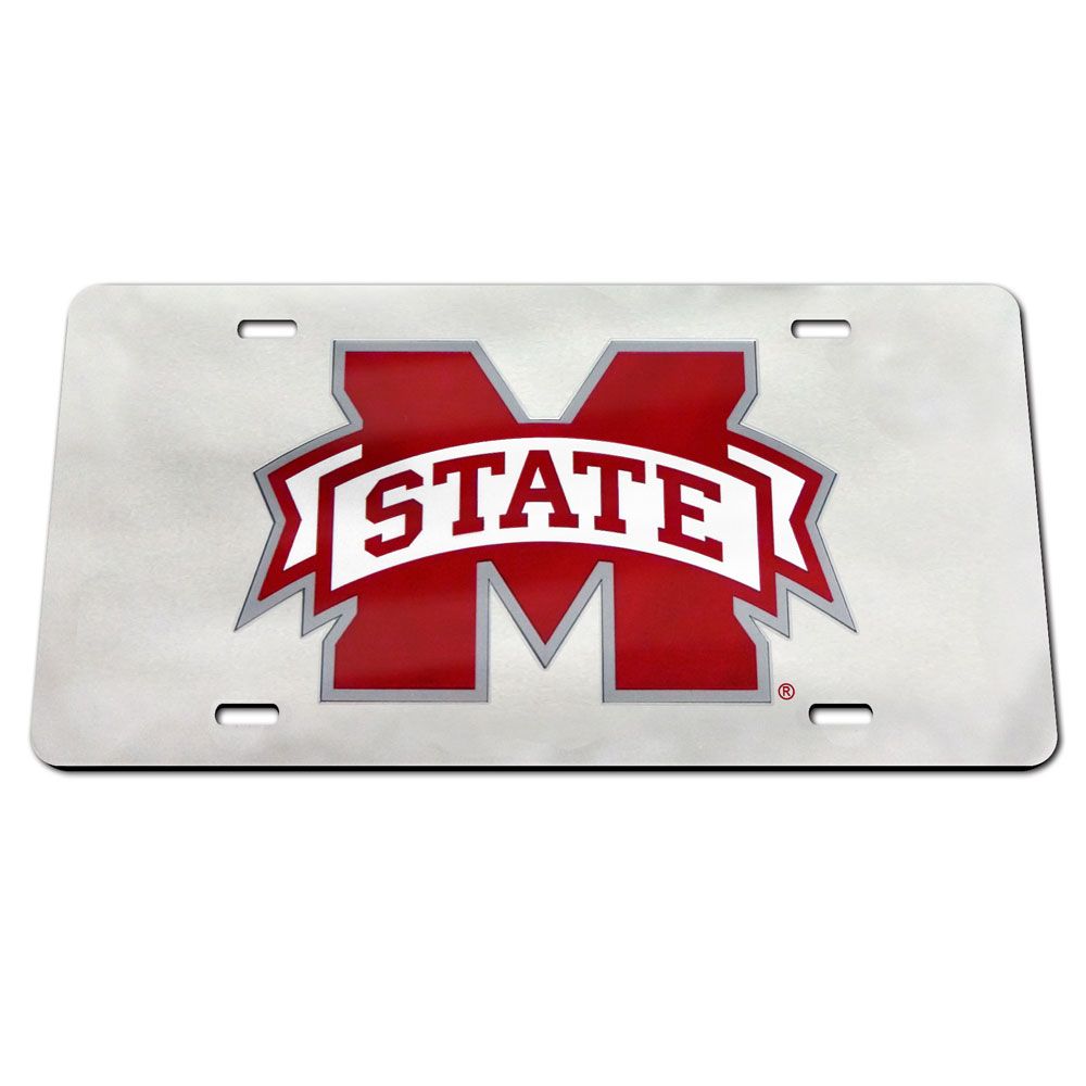 Mississippi State Bulldogs Chrome Acrylic License Plate