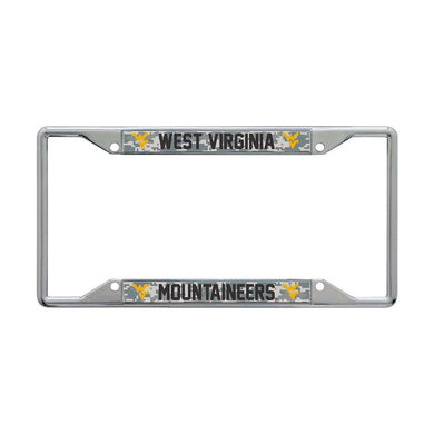 West Virginia Mountaineers Digital Camo Chrome License Plate Frame