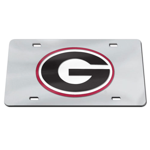 Georgia Bulldogs Chrome Acrylic License Plate