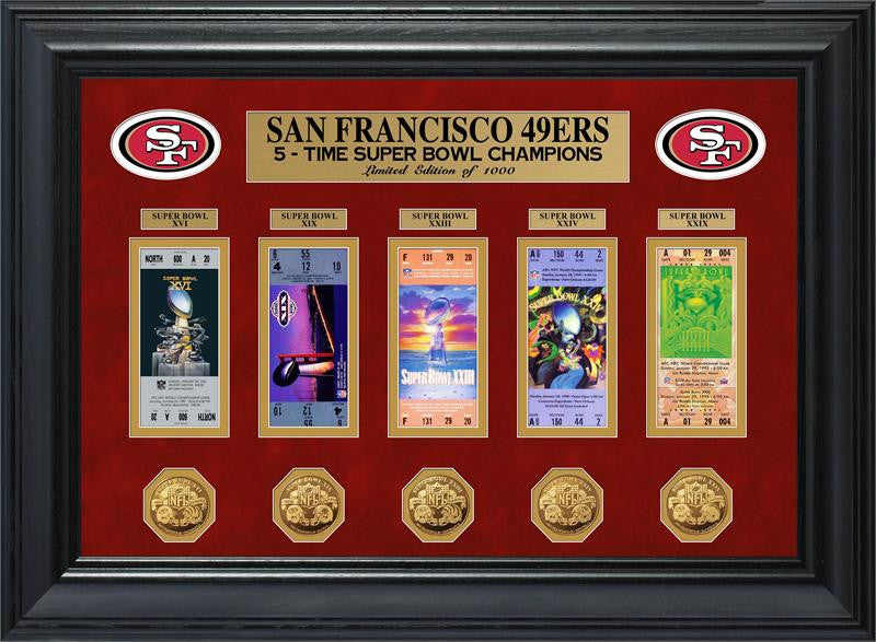 Los Angeles Rams Road to Super Bowl 56 Championship Deluxe Gold Coin & Ticket Collection