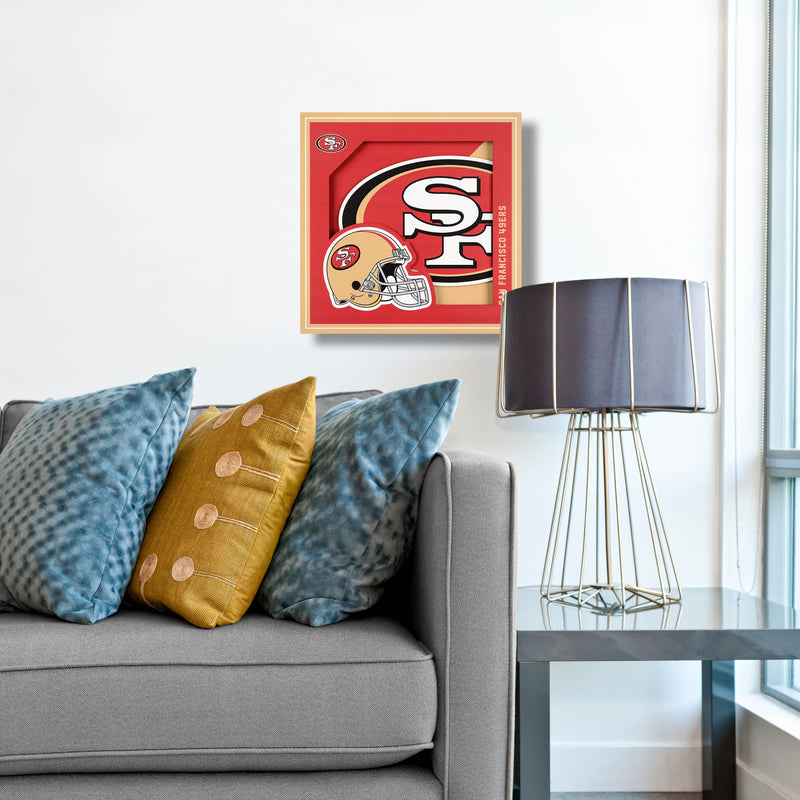 NFL Indoor San Francisco 49ers Distressed Logo Cutout Wood Sign