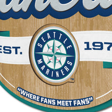 Seattle Mariners 3D Fan Cave Wood Sign