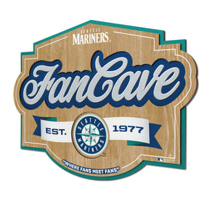 Seattle Mariners 3D Fan Cave Wood Sign