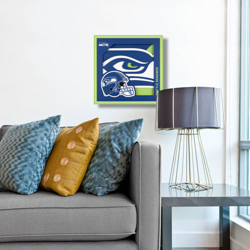 Seattle Seahawks 3D Logo Series Wall Art - 12