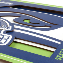 Seattle Seahawks 3D Logo Series Wall Art - 12"x12"