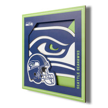 Seattle Seahawks 3D Logo Series Wall Art - 12"x12"