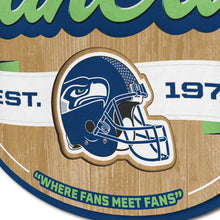 Seattle Seahawks 3D Fan Cave Wood Sign