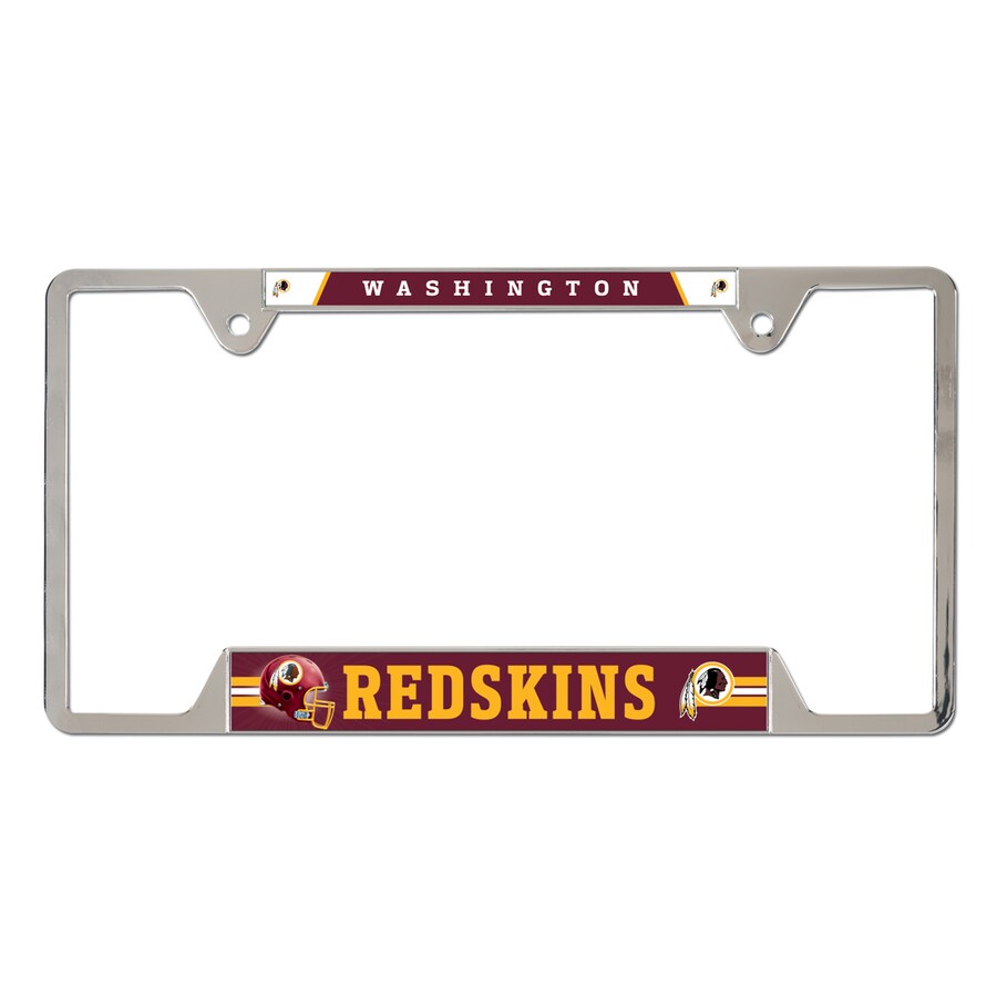 Washington Redskins Chrome Plated Metal License Plate Frame