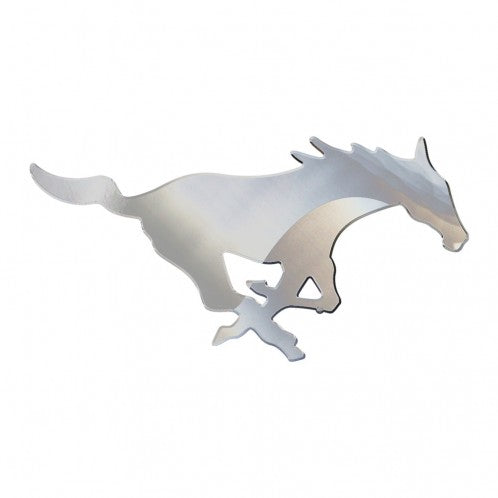 SMU Mustanges Free Form Chrome Auto Emblem