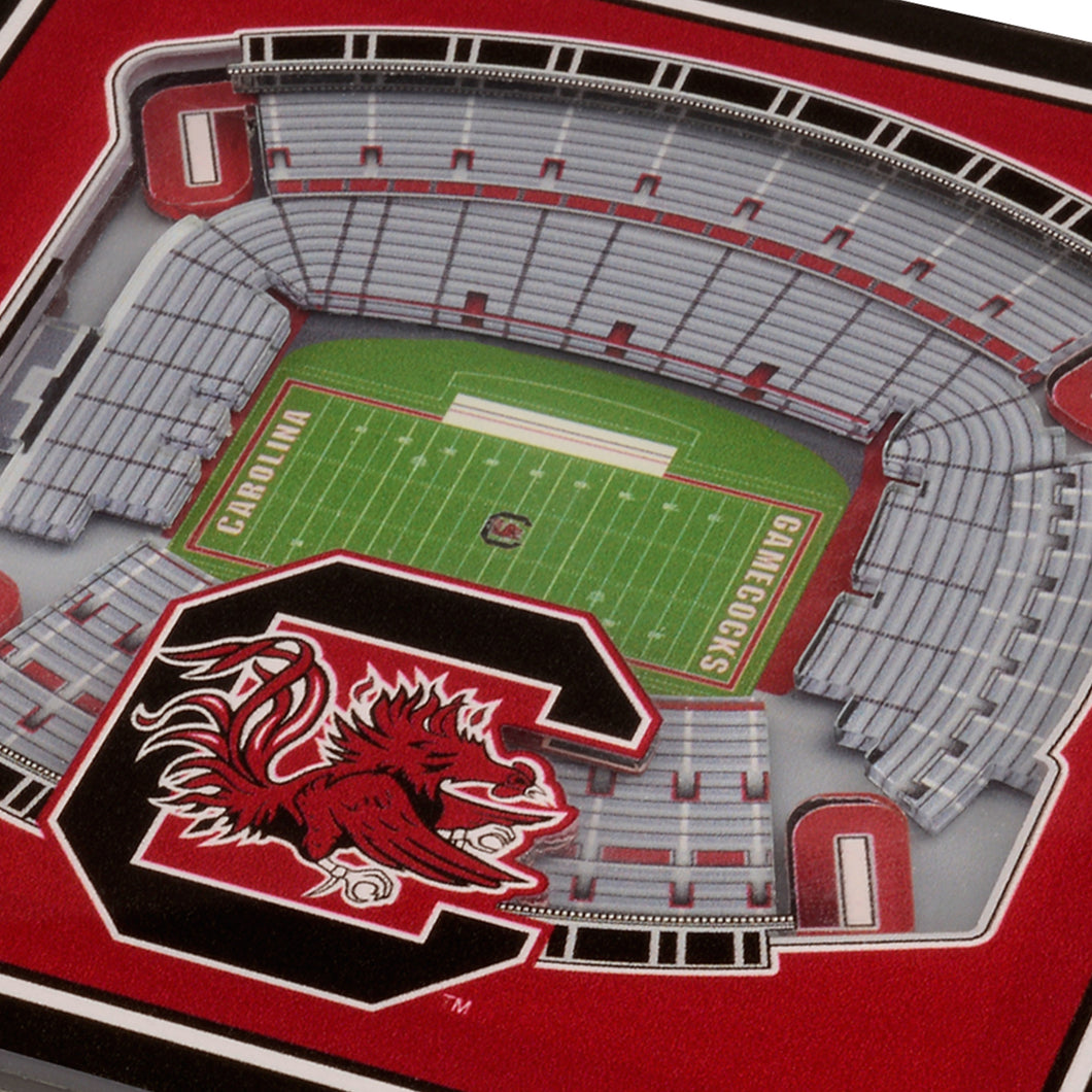 South Carolina Gamecocks 3D StadiumViews Coaster Set