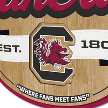 South Carolina Gamecocks 3D Fan Cave Wood Sign
