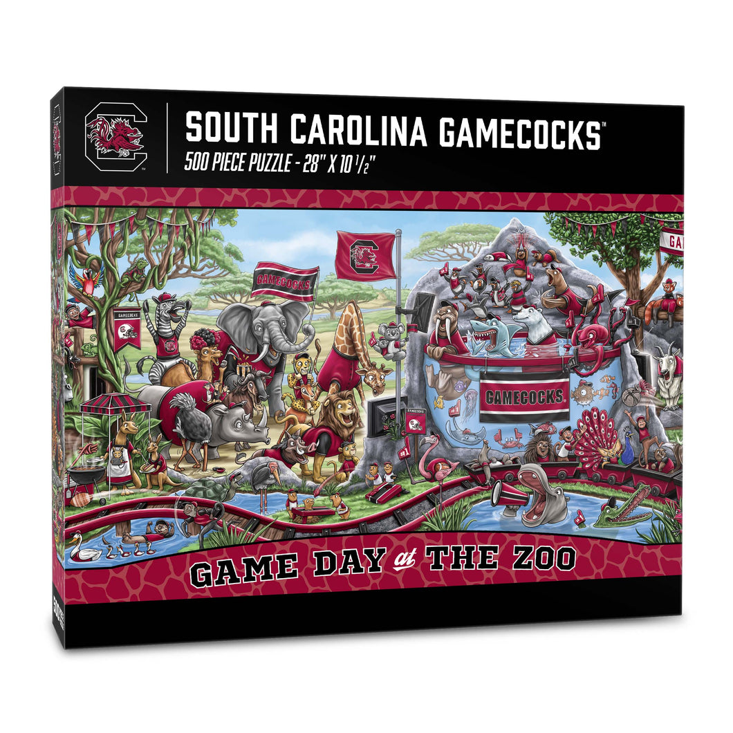 South Carolina Gamecocks Game Day At The Zoo 500 Piece Puzzle