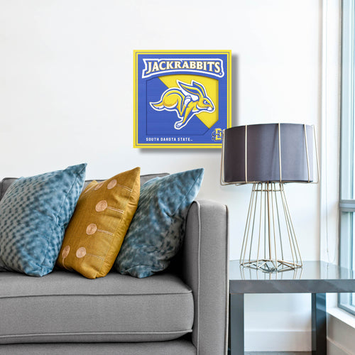 South Dakota State Jackrabbits 3D Logo Series Wall Art - 12