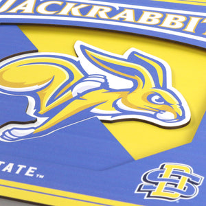 South Dakota State Jackrabbits 3D Logo Series Wall Art - 12"x12"