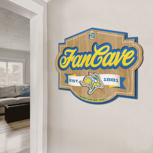 South Dakota State Jackrabbits 3D Fan Cave Wood Sign