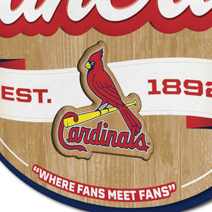 St. Louis Cardinals 3D Fan Cave Wood Sign