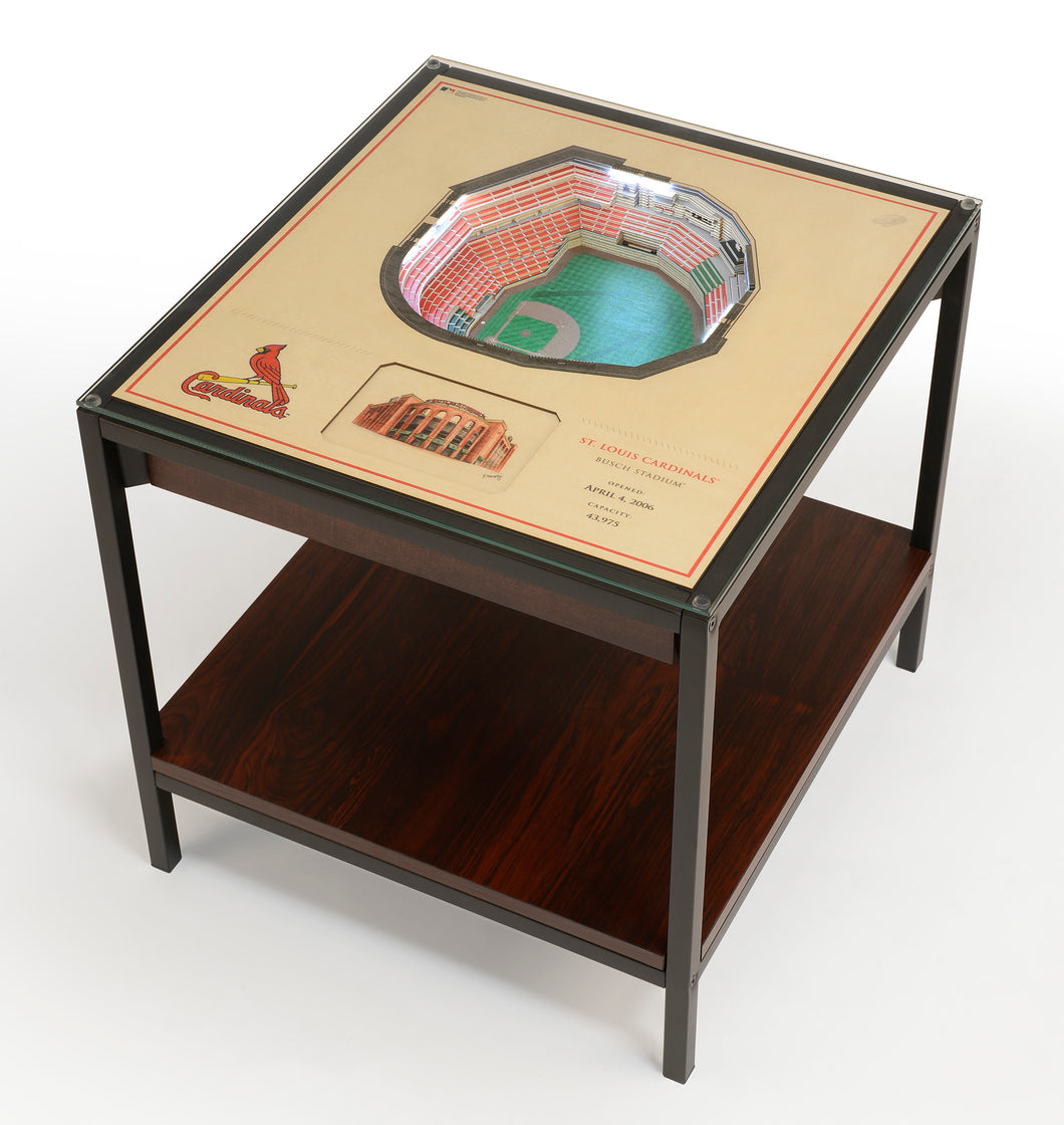 St Louis Cardinals 25 Layer Lighted StadiumView End Table