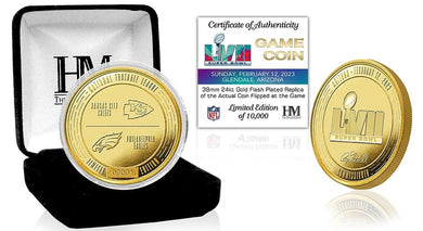 Chiefs Eagles Official Super Bowl LVII Gold Flip Coin
