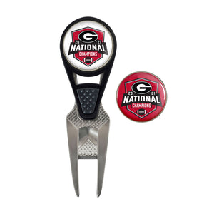 Georgia Bulldogs 2021 CFP National Champions Golf CVX Repair Tool & Markers