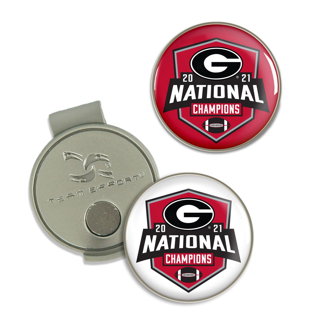 Georgia Bulldogs 2021 CFP National Champions Golf Hat Clip & Markers