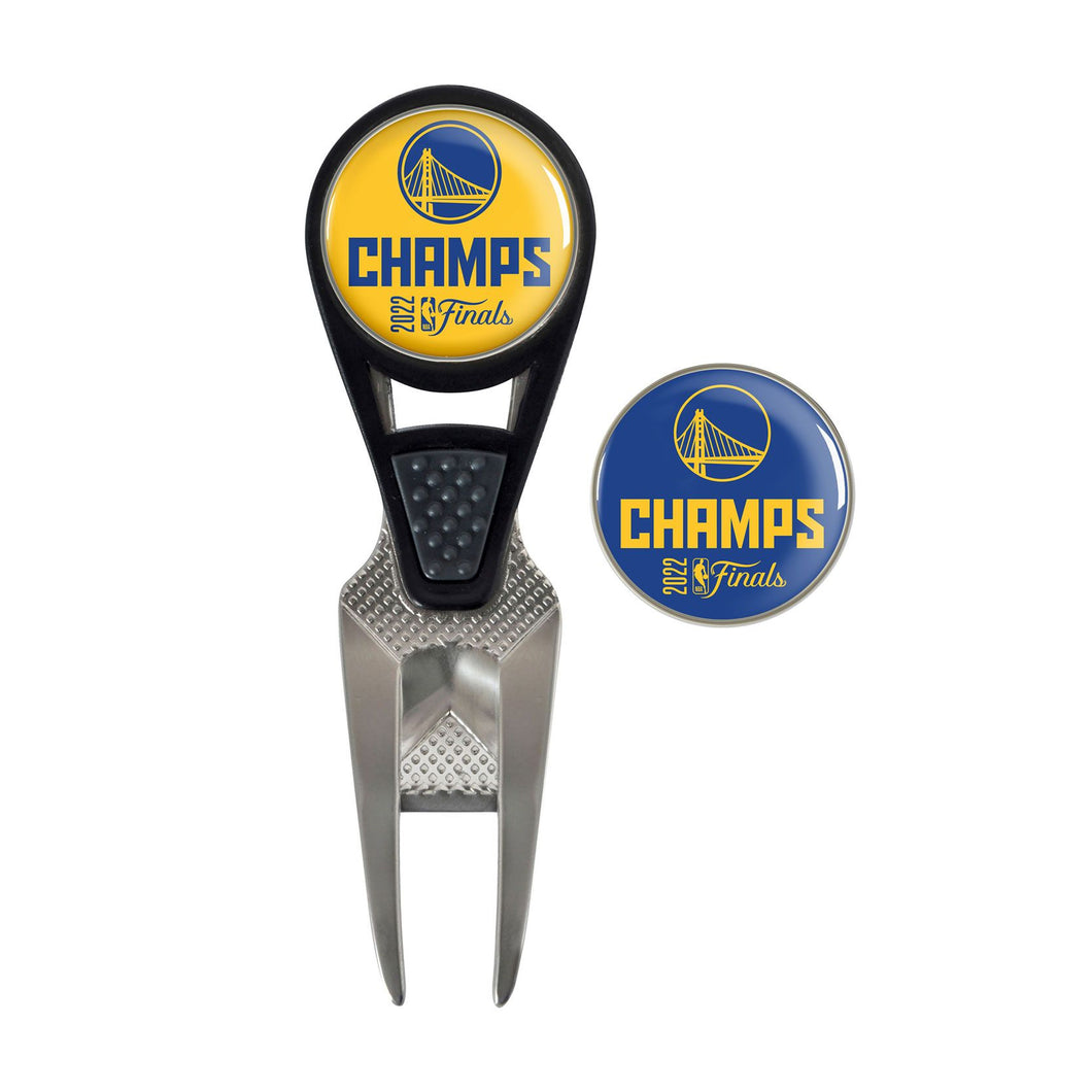 Golden State Warriors 2022 NBA Champions Divot Repair Tool and Ball Markers Set