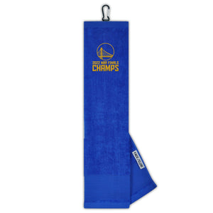 Golden State Warriors 2022 NBA Champions Logo Face/Club Tri-Fold Embroidered Towel