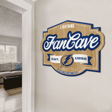 Tampa Bay Lightning 3D Fan Cave Wood Sign