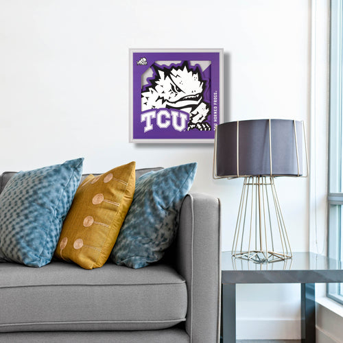 TCU Horned Frogs 3D Logo Series Wall Art - 12