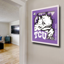 TCU Horned Frogs 3D Logo Series Wall Art - 12"x12"4