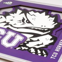 TCU Horned Frogs 3D Logo Series Wall Art - 12"x12"