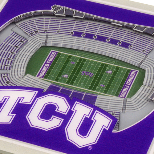 TCU Horned Frogs 3D StadiumViews Coaster Set