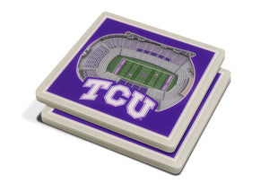 TCU Horned Frogs 3D StadiumViews Coaster Set