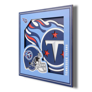 Tennessee Titans 3D Logo Series Wall Art - 12"x12"