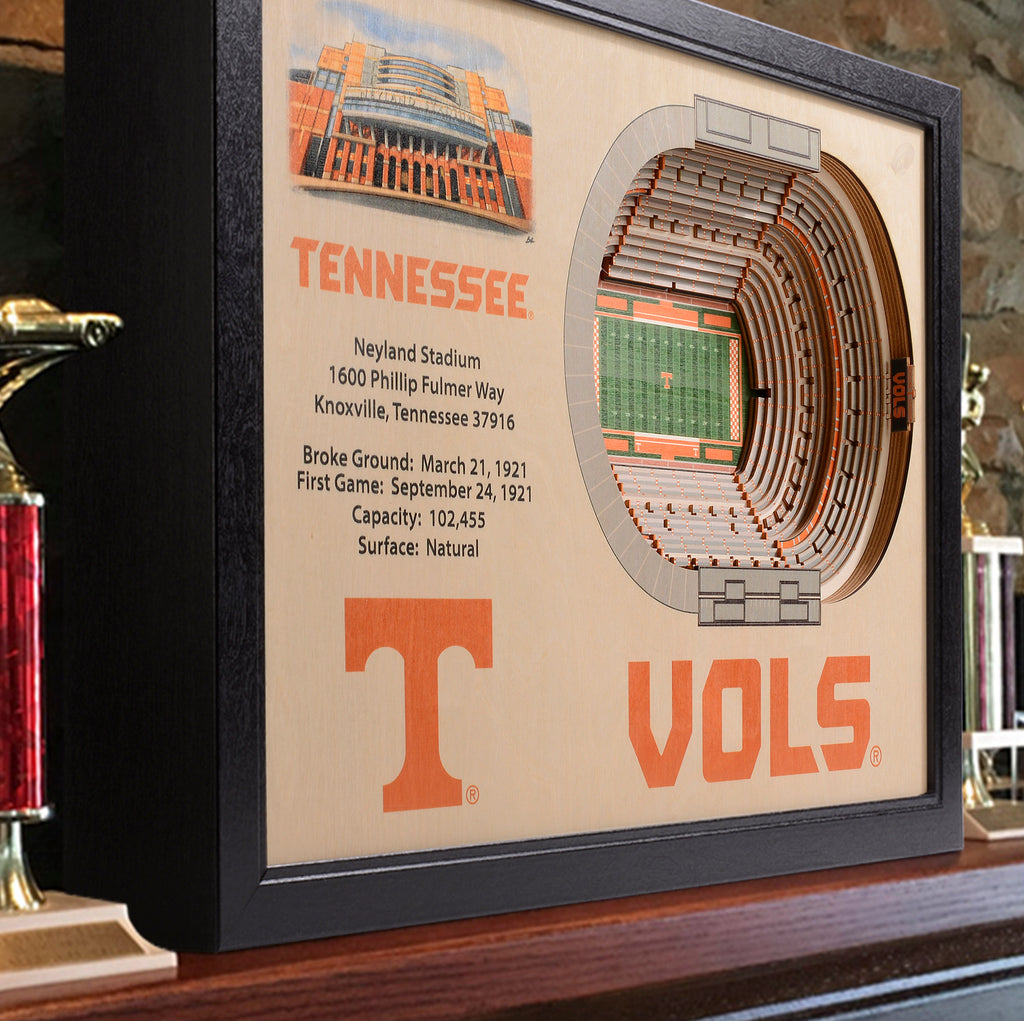 Tennessee Volunteers Neyland Stadium 3D Stadiumview Wall Art – Sports Fanz