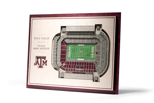 Texas A&M Aggies Football 5 Layer 3D Stadiumview Wall Art