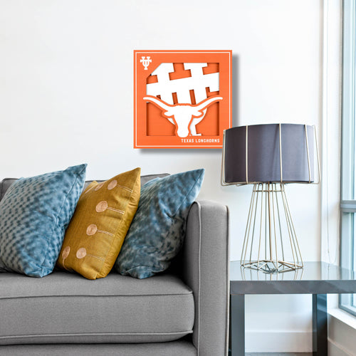 Texas Longhorns 3D Logo Series Wall Art - 12