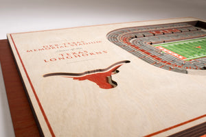 texas longhorns football 3d stadiumview wall art