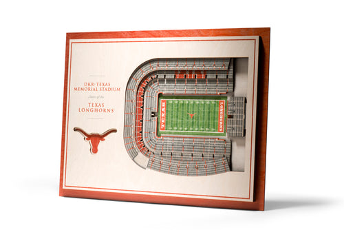 texas longhorns football 3d stadiumview wall art