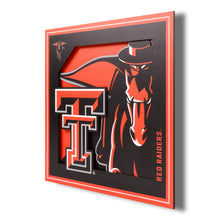 Texas Tech Red Raiders 3D Logo Series Wall Art - 12"x12"