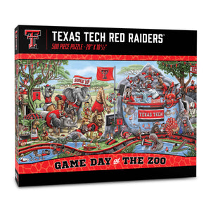 Texas Tech Red Raiders Game Day At The Zoo 500 Piece Puzzle