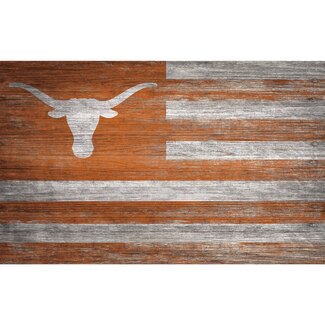 Texas Longhorns Distressed Flag Sign - 11
