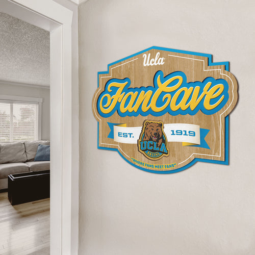 UCLA Bruins 3D Fan Cave Wood Sign