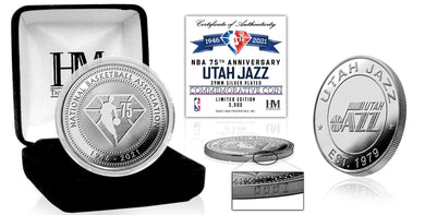 Utah Jazz NBA 75th Anniversary Silver Mint Coin