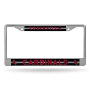 Louisville Cardinals Bling Chrome License Plate Frame