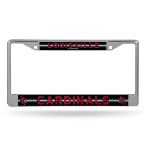 Louisville Cardinals Bling Chrome License Plate Frame