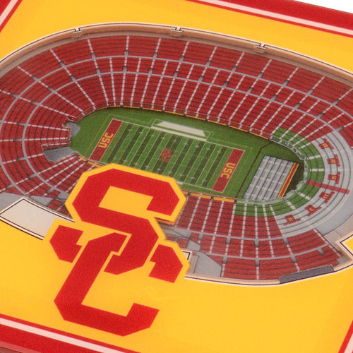 USC Trojans 3D StadiumViews Coaster Set