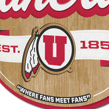 Utah Utes 3D Fan Cave Wood Sign