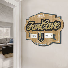 Vegas Golden Knights 3D Fan Cave Wood Sign